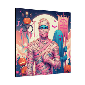 Canvas Art - Halloween Libra Astrology Mummy