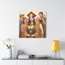 Load image into Gallery viewer, Graduation Canvas Print, Personalized Gift, Graduation Decor, Student Artwork, Wall Art for Celebrations
