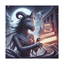 Load image into Gallery viewer, Canvas Print - Halloween Capricorn Astrology Mummy
