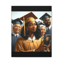 Load image into Gallery viewer, Graduation Canvas Art, Graduation Gift for Her, High School Graduation Decor, College Grad Wall Art, Inspirational Graduation Gift
