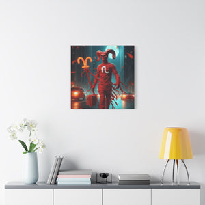 Canvas Wall Art, Aries Decor, Zodiac Gift, Home Wall Decor, Astrological Artwork