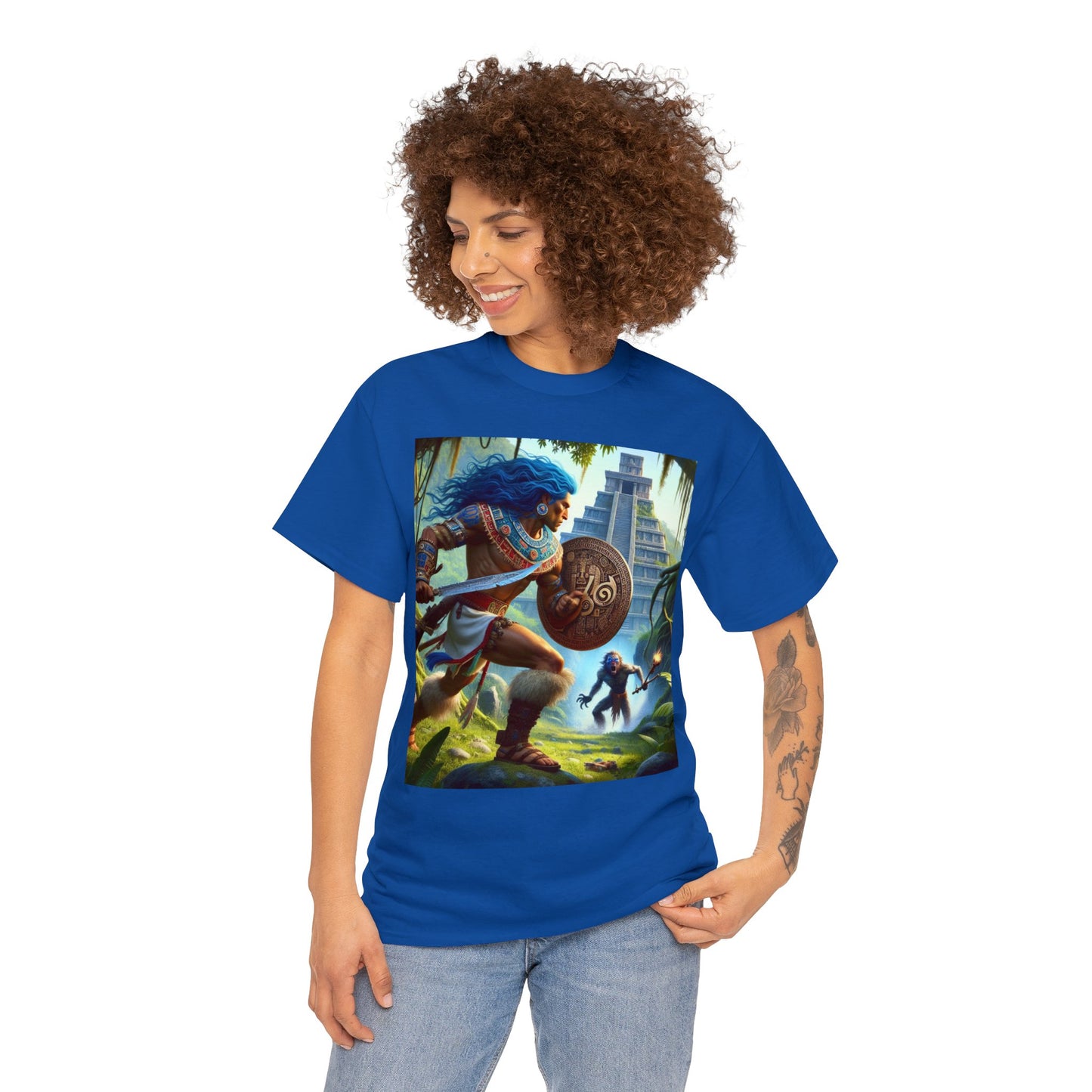 Aquarius Aztec (3) Unisex Heavy Cotton Tee