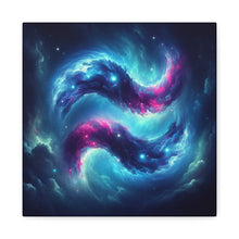 Load image into Gallery viewer, Galaxy Aquarius Wave Canvas Art, Modern Home Decor, Cosmic Wall Art, Unique Gift, Space Lovers
