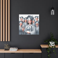 Load image into Gallery viewer, Graduation Canvas Art, Celebratory Wall Decor, Gift for Grads, Personalized Graduation Art, Unique Grad Gift
