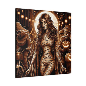 Canvas Wall Art: Halloween Virgo Astrology Mummy
