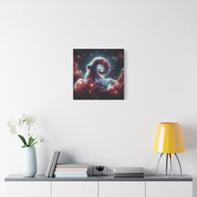 Load image into Gallery viewer, Celestial Ram Canvas Print, Astronomical Art for Home Decor, Unique Gift for Astrology Lovers, Cosmic Wall Art, Stretched Canvas
