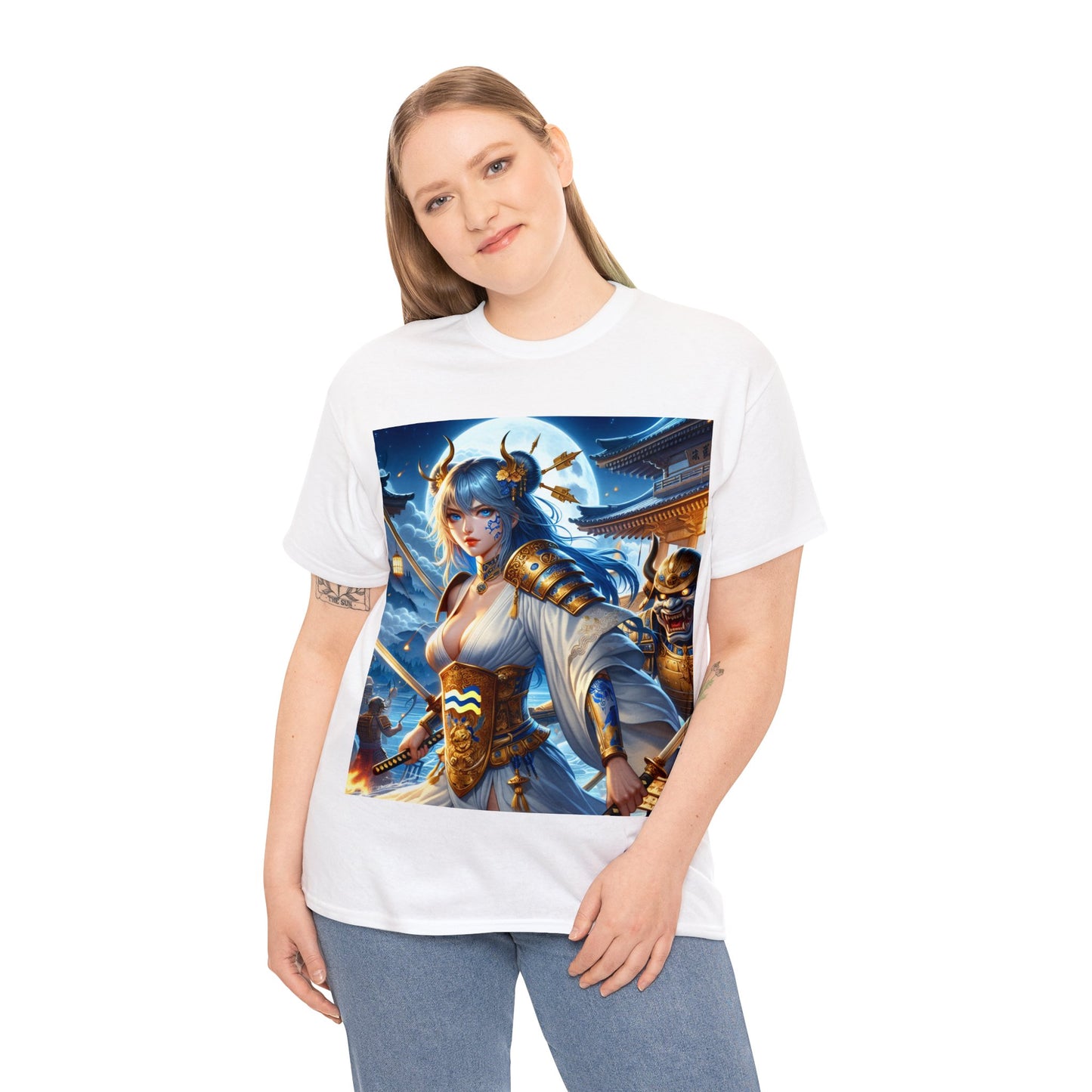 Samurai Aquarius (F4) Unisex Heavy Cotton Tee