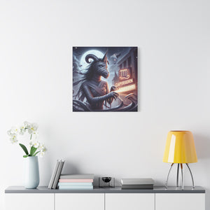 Canvas Print - Halloween Capricorn Astrology Mummy