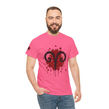 Load image into Gallery viewer, Aries Inspired Unisex Heavy Cotton Tee | Astrology Shirt, Zodiac Apparel, Gift for Astrology Lovers, Rambunctious Spirit T-Shirt, [...]
