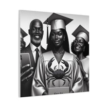 Load image into Gallery viewer, Graduation Family Canvas Art, Graduation Gift, Wall Decor, Education Celebration, Black History Month, Motivational Art
