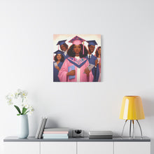 Load image into Gallery viewer, Graduation Wall Art Print, Personalized Canvas, Unique Gift for Grads, Academic Celebration Decor, Student Artwork, Matte Canvas
