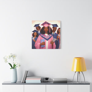 Graduation Wall Art Print, Personalized Canvas, Unique Gift for Grads, Academic Celebration Decor, Student Artwork, Matte Canvas