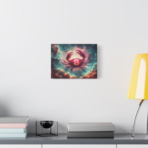 Galactic Crab Canvas Art Print, Home Decor, Zodiac Wall Art, Astrology Gift, Cosmic Crab Decor