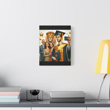 Load image into Gallery viewer, Graduation Canvas Wall Art, Family Celebration, Proud Graduate Gift, Personalized Home Decor, Customizable Art Piece
