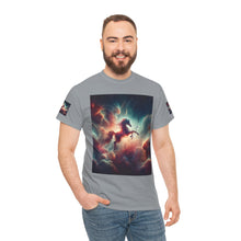 Load image into Gallery viewer, Sagittarius Galactic Unicorn Tee - Unisex Cotton T-Shirt for Cosmic Lovers, Fantasy Fans, Trendy Apparel, Astral War Merch, Gift for All Occasions
