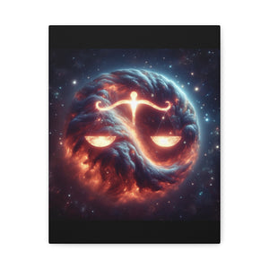 Cosmic Balance Wall Art, Celestial Scales Canvas, Astrology Decor, Universe Inspired Home Decor, Gift for Libra Enthusiasts