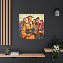 Load image into Gallery viewer, Graduation Canvas Wall Art, Family Celebration Decor, Gift for Graduates, Home Decoration, Personalized Memory
