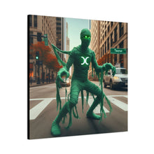 Load image into Gallery viewer, Canvas Print - Halloween Taurus Astrology Mummy
