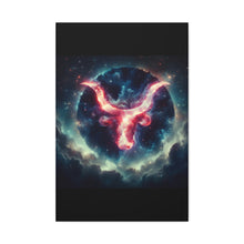 Load image into Gallery viewer, Astrological Taurus Canvas Print | Zodiac Wall Art, Home Decor, Gift for Astrology Lovers, Cosmic Decor, Unique Taurus Art
