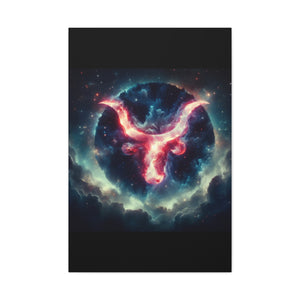 Astrological Taurus Canvas Print | Zodiac Wall Art, Home Decor, Gift for Astrology Lovers, Cosmic Decor, Unique Taurus Art