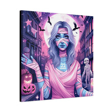 Load image into Gallery viewer, Halloween Art Canvas, Spooky Decor, Wall Art, Halloween Decoration, Witch Artwork, Gifts for Her
