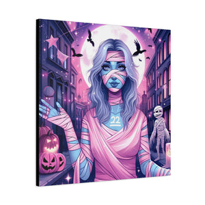Halloween Art Canvas, Spooky Decor, Wall Art, Halloween Decoration, Witch Artwork, Gifts for Her