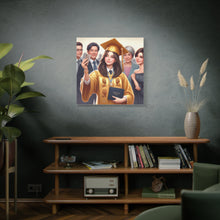 Load image into Gallery viewer, Graduation Canvas Art, Personalized Gift, Wall Decor, Student Art, Custom Framed Print, Graduation Celebration Decor
