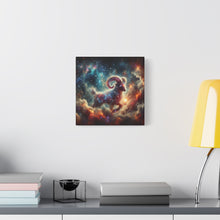 Load image into Gallery viewer, Celestial Aries Ram Canvas Art, Zodiac Decor, Astrological Wall Art, Gift for Astrology Lovers, Cosmic Home Decor, Unique Art Piece

