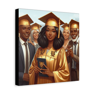 Graduation Canvas Print, Celebration Wall Art, Graduation Gift, Inspired Decor, Educational Achievement, Customizable Artwork