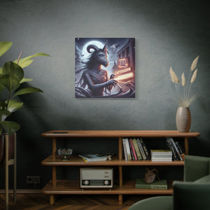 Canvas Print - Halloween Capricorn Astrology Mummy