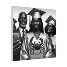 Load image into Gallery viewer, Graduation Family Canvas Art, Graduation Gift, Wall Decor, Education Celebration, Black History Month, Motivational Art
