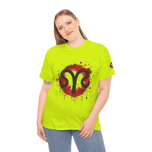 Bold Graphic Aries T-Shirt, Unisex Tee for Astrology Lovers, Unique Gift for Birthdays, Casual Wear, Statement Piece