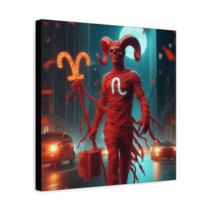 Canvas Wall Art, Aries Decor, Zodiac Gift, Home Wall Decor, Astrological Artwork