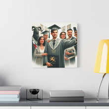 Load image into Gallery viewer, Graduation Canvas Print, Gift for Grads, Wall Art for Celebrations, Proud Graduate Decor, Customizable Artwork
