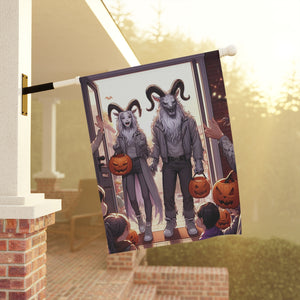 Capricorn Halloween (2) Garden & House Banner