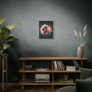 Cosmic Lion Canvas Wall Art, Abstract Lion Decor, Celestial Prints, Space Animal Artwork, Dreamy Home Decor
