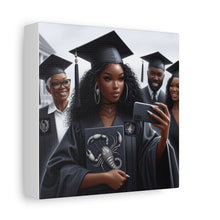 Load image into Gallery viewer, Graduation Canvas Art, Personalized Graduate Gift, Wall Decor, Black Girl Graduation, College Graduate, Inspirational Home Decor
