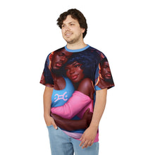 Load image into Gallery viewer, Romantic Libra Couple Graphic Tee - Unisex Cut &amp; Sew T-Shirt for Lovebirds
