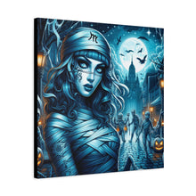 Load image into Gallery viewer, Mystical Mummy Canvas Art | Gothic Home Decor, Halloween Wall Art, Witchy Gift, Unique Art Print, Spooky Vibes, Mummy Themed Decor
