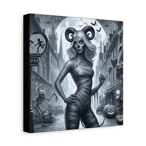 Canvas Print - Halloween Capricorn Astrology Mummy