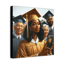 Load image into Gallery viewer, Graduation Canvas Art, Graduation Gift for Her, High School Graduation Decor, College Grad Wall Art, Inspirational Graduation Gift
