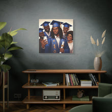 Load image into Gallery viewer, Graduation Canvas Print, Family Celebration Wall Art, Gift for Grads, Personalized Decor, Graduation Ceremony Keepsake
