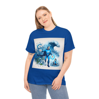 Aquarius Father's Day (1) Unisex Heavy Cotton Tee