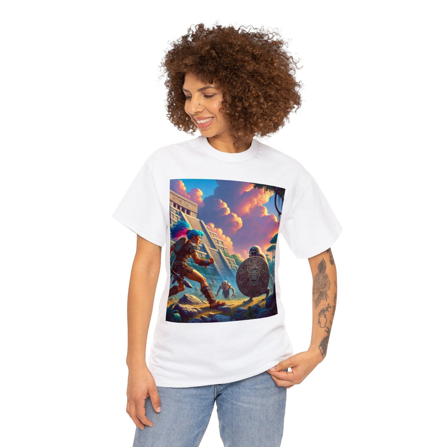 Libra Aztec (1) Unisex Heavy Cotton Tee