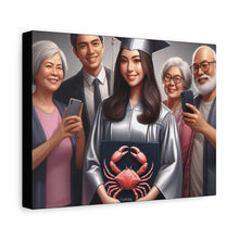 Load image into Gallery viewer, Graduation Canvas Art, Crab Themed Stretched Wall Decor, Perfect Gift for Graduates, Personalized Keepsake for Celebrations, Home [...]

