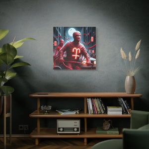 Retro Horror Art Canvas Print, Mummy Wall Art, Spooky Home Decor, Halloween Gift, Dark Aesthetic