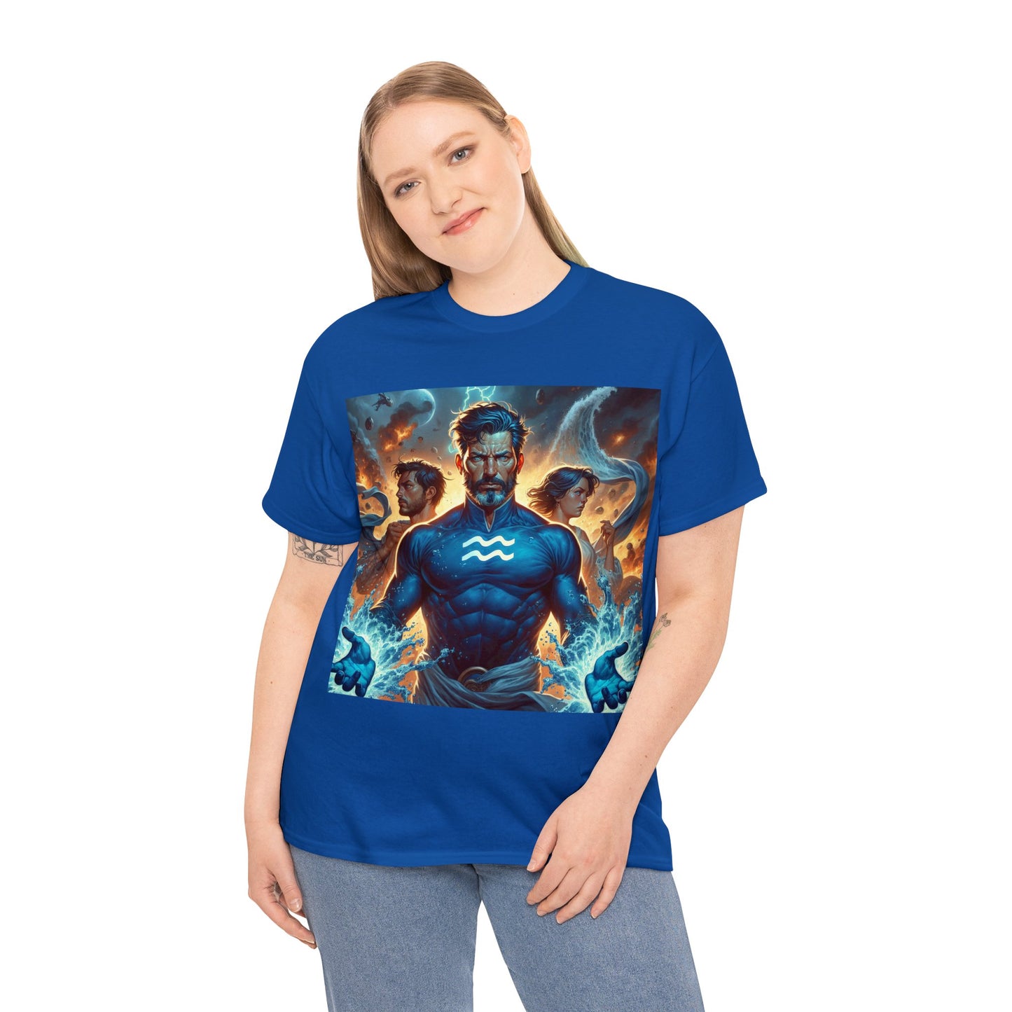 Aquarius Father's Day (7) Unisex Heavy Cotton Tee