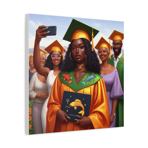 Graduation Canvas Art, Celebratory Wall Decor, College Graduation Gift, Personalized Room Decoration, Unique Art for Graduates