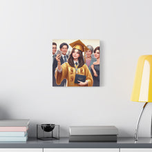 Load image into Gallery viewer, Graduation Canvas Art, Personalized Gift, Wall Decor, Student Art, Custom Framed Print, Graduation Celebration Decor
