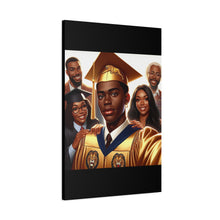Load image into Gallery viewer, Graduation Celebration Canvas Print, Wall Art for Graduates, Custom Home Decor, Graduation Gift, College Hero Portrait, Family Love Display
